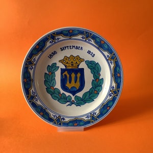 Zuid Holland Gouda Queen Wilhelmina 25th anniversary plate 1923