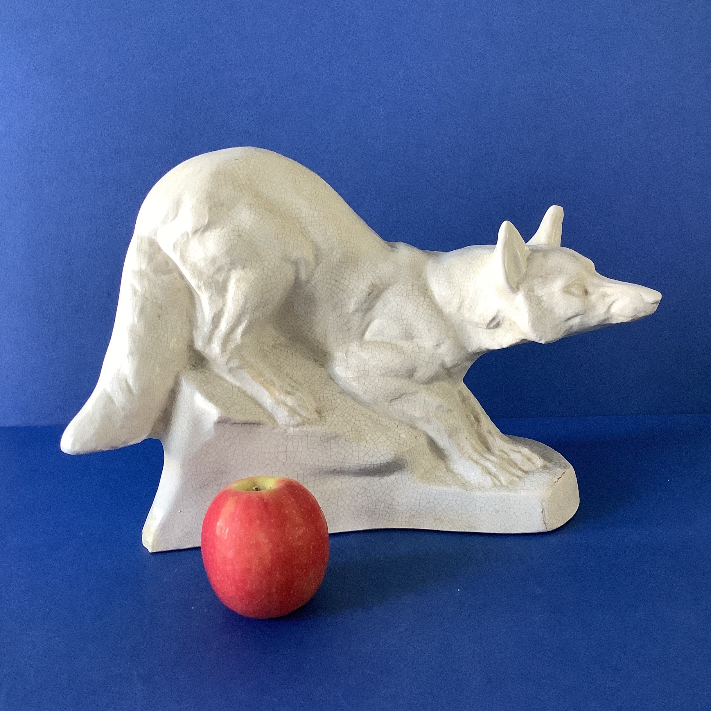 1930s Art Deco Very Large Figurine of a Beautiful Fox Etsy