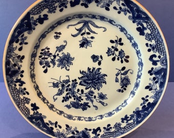 1662-1722 Kangxi chiński talerz porcelanowy z chryzantemami