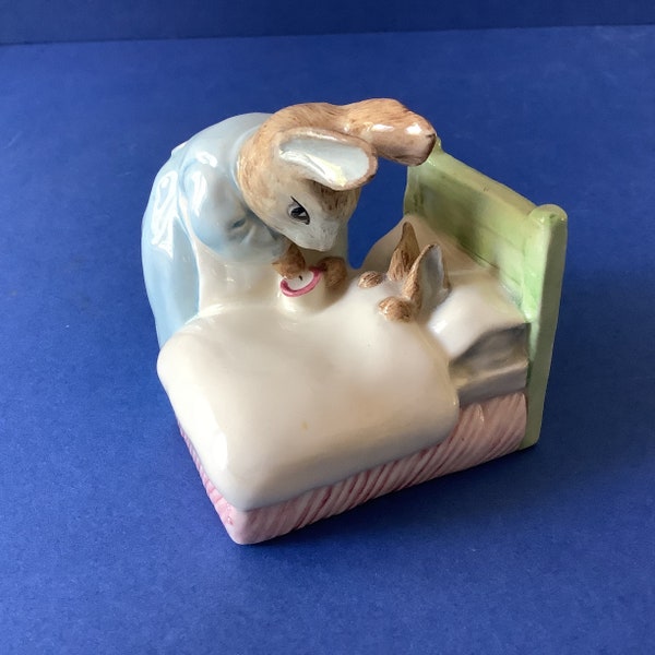 Rare Pierre au lit - Figurine Beatrix Potter - Royal Albert