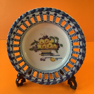 Makkum Tichler Reticulated Wall Dish/Plate