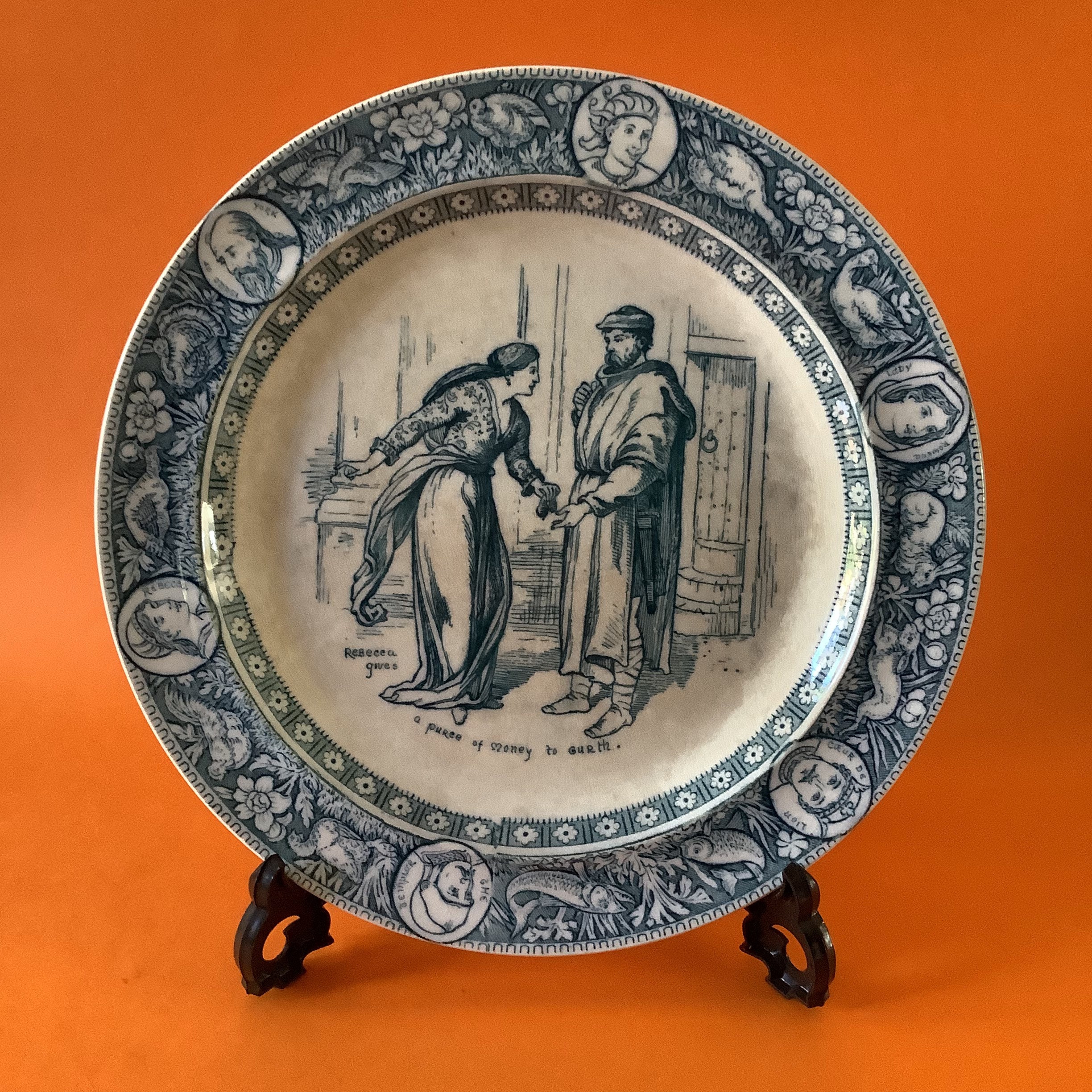 Talerz Wedgwood z 1890 roku z serii Ivanhoe