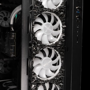 Dark Matter V2 Fan Shroud, von Famo3D, Galaxy Themed 120 mm & 140 mm PC-Gehäuse Fan Shroud, für benutzerdefinierte PC-Builds