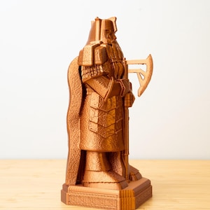 Dwarven Guard Statue - Dwarf Figure - 3D Printed Home Decor - Fantasy Gift