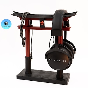 Torii Gate Kopfhörerständer, Japanische Shinto inspirierte Torii Gate Statue, Gamer Geschenk