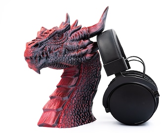 Dragon Headphones Stand, Dragon Gamer Gift, Dragon Headphones Holder, Drafnir