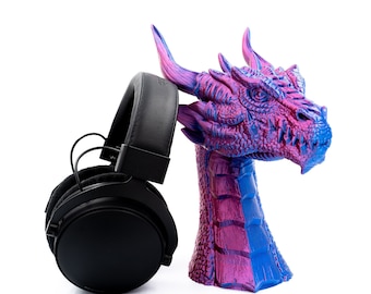 Dragon Headphones Stand, Dragon Gamer Gift, Dragon Headphones Holder, Drafnir