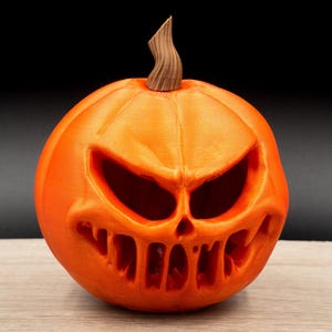 Spooky Jack o' Lantern (Included tealight), Pumpkin Tea Light Holder, Halloween Pumpkin Lantern, Outdoor Safe