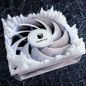 Carénage de ventilateur en PC Pergélisol par Famo3D, carénage de ventilateur de glace, carénage de ventilateur de 120 mm et 140 mm