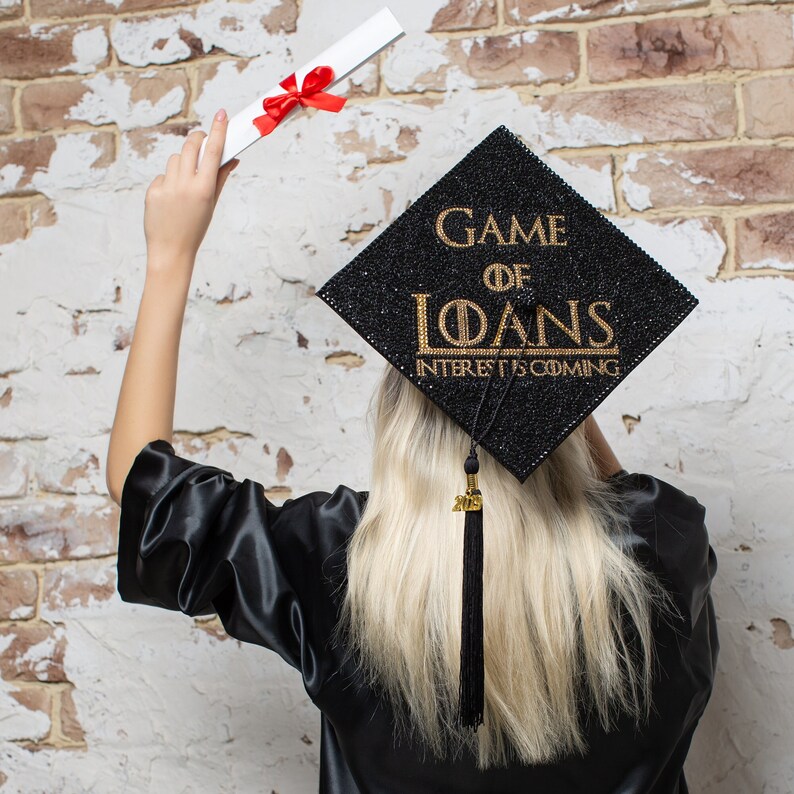 Game of Loans Graduation Cap Personalized Tassels Statement - Etsy