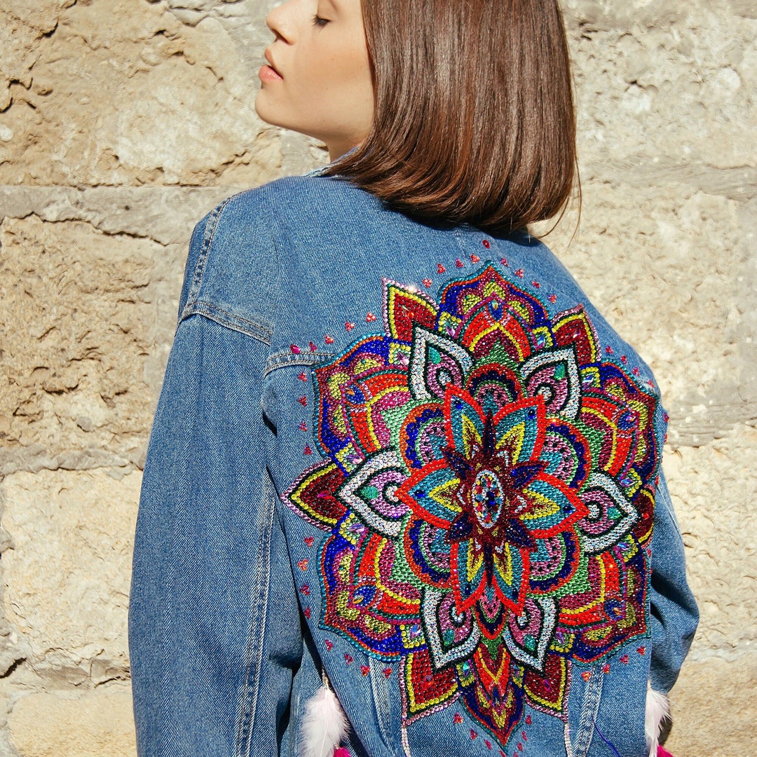 Swarovski Crystals Mandala Jacket Embellished Oversized - Etsy