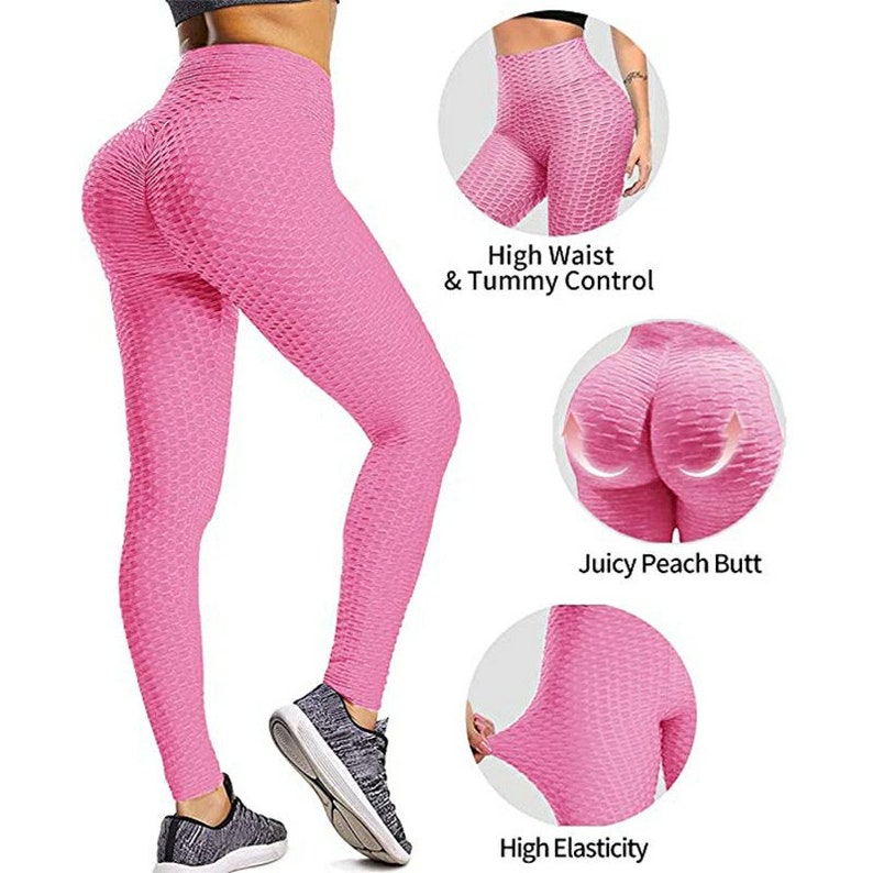 TIK Tok Leggings Women Butt Lifting Workout Tights Plus Sports Waist Yoga Pants High waisted Anti-Cellulite image 4