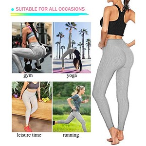 TIK Tok Leggings Women Butt Lifting Workout Tights Plus Sports Waist Yoga Pants High waisted Anti-Cellulite image 9