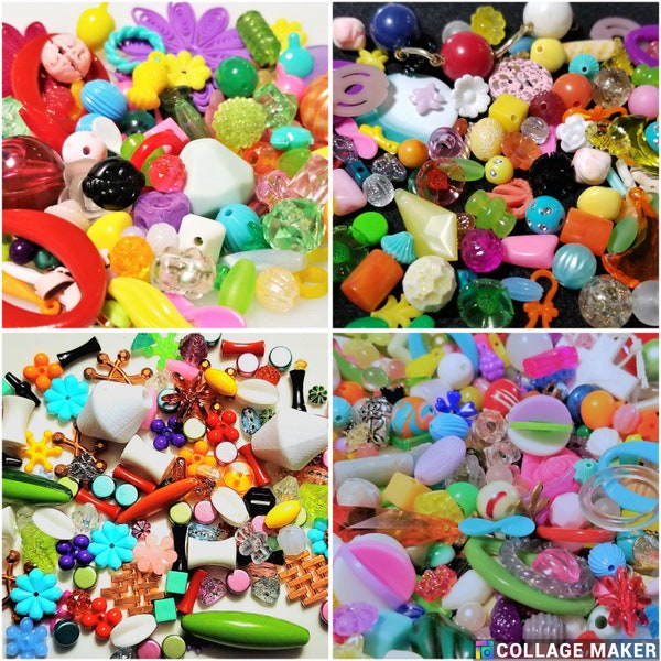 Vintage Beads Mix YOU CHOOSE. Mid Century style Beads, Fun, Funky Vintage Bead Mix.