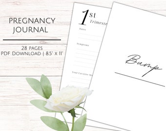 Journal de grossesse, livre de souvenirs pour les femmes enceintes, journal de grossesse, journal de naissance