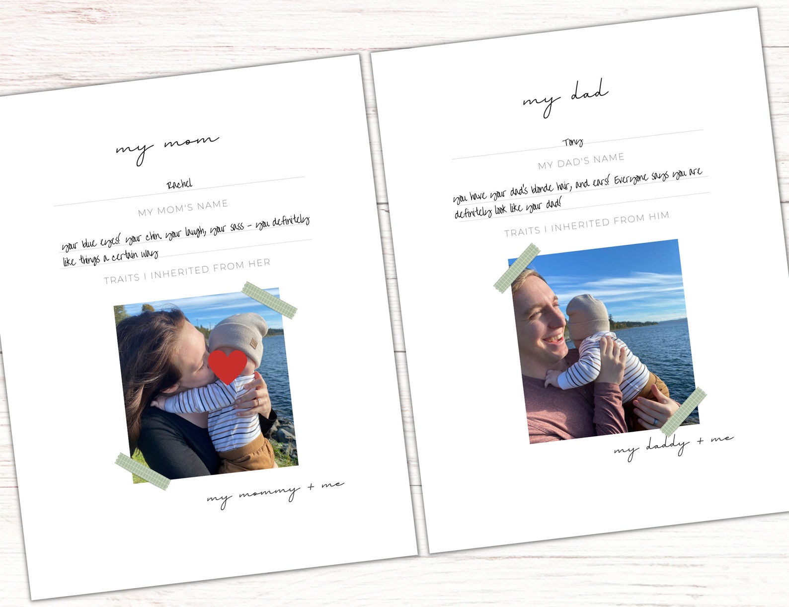 Minimalist Printable Baby Book Milestone Tracker Baby Etsy