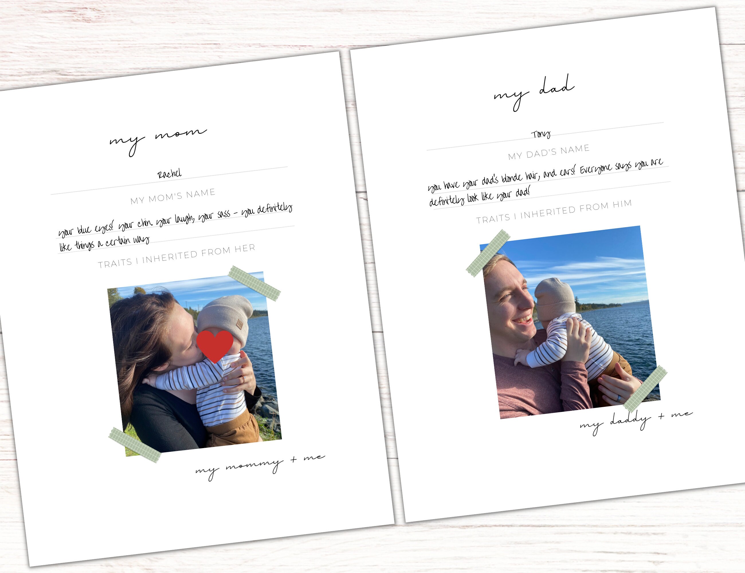 Minimalist Printable Baby Book Milestone Tracker Baby Etsy