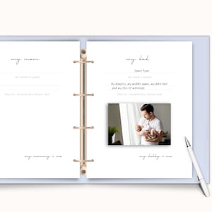 Minimalistisch afdrukbaar babyboek, mijlpaaltracker, babydagboek, genderneutraal kraamcadeau afbeelding 4