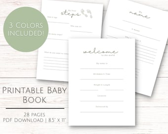 Baby Book Album Template Adobe Indesign Instant Printable - Etsy