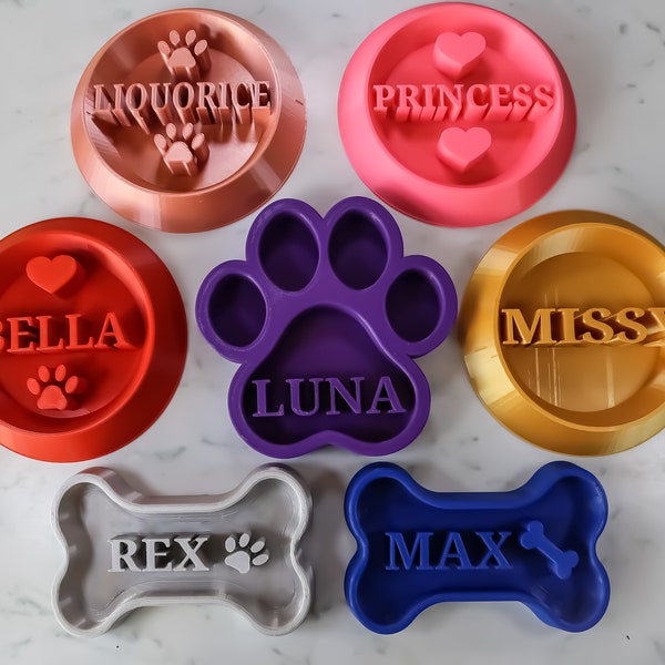 Custom Pet Bowl - Slow Feeder Dog and Cat Bowl With Personalized Text - High Quality