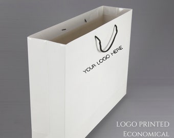 100pcs Custom Logo Printed Personalized White Cardboard Bags, Kraft Bags, Shopping bags, Shipping bags, Gift Cardboard Bags, Custom bags