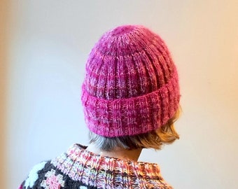 KNITTING PATTERN HAT.Holly Knitting Pattern Hat.Ribbed Knitted Hat.Womens Hat Pattern.Diy Winter Hat. Beginnerfriendly Hat Pattern.Zerowaste
