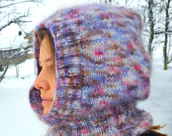 KNITTING PATTERN BALACLAVA Bonnie Knitting Pattern Balaclava Zerowaste Knitting Pattern Balaclava Beginnerfriendly Hood Pattern Winter Hat