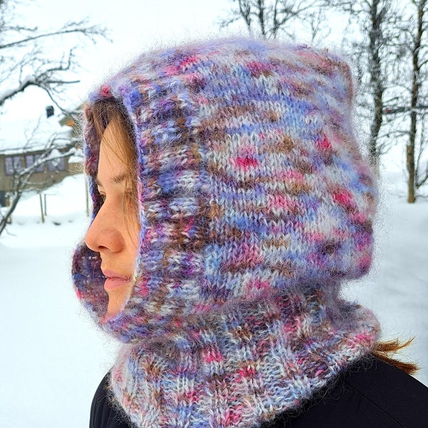 KNITTING PATTERN BALACLAVA.Bonnie Knitting Pattern Balaclava. Zerowaste Knitting Pattern Balaclava.Beginnerfriendly.Hood Pattern.Winter Hat.