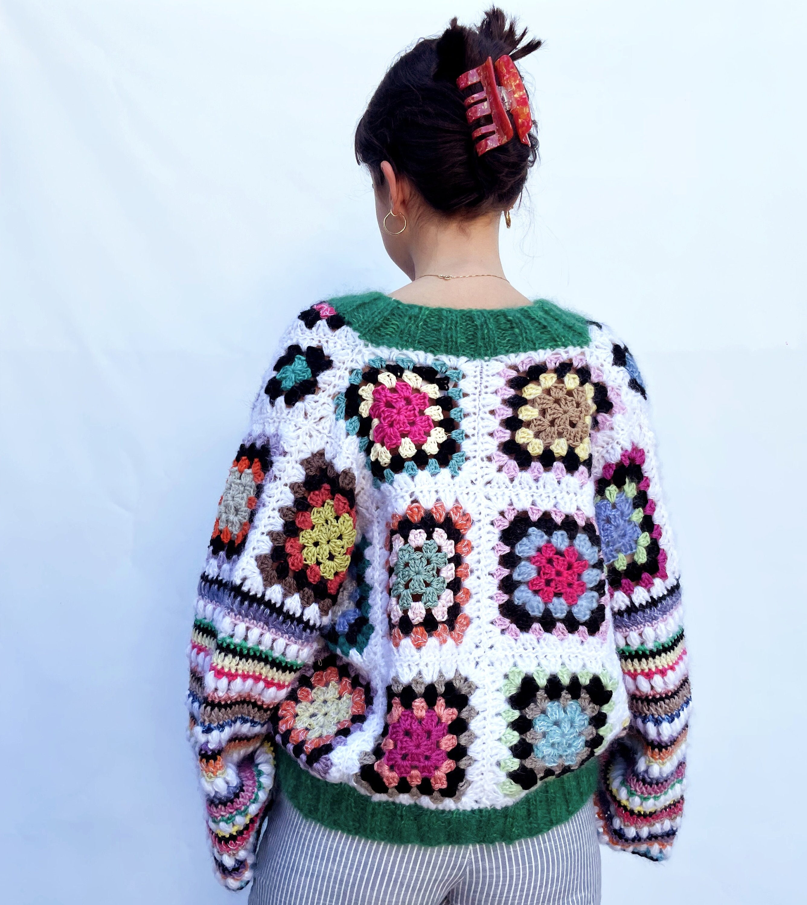 6(ロク) COTTON MIX PATTERN BORDER CARDIGAN 6（ロク）の「＜6(ROKU)＞COTTON MIX PATTERN BORDER CARDIGAN