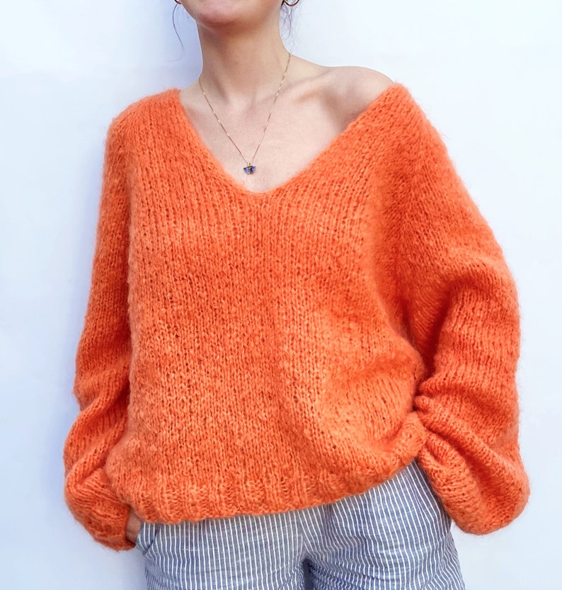 KNITTING PATTERN SWEATER.Siri Knitting Pattern Sweater. Beginnerfriendly Knitting Pattern Sweater.Top Down Knitting Pattern Sweater.Mohair. image 1