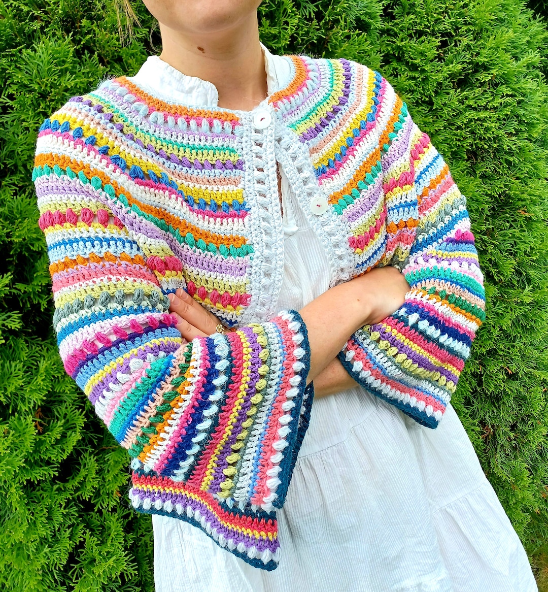 6(ロク) COTTON MIX PATTERN BORDER CARDIGAN 6(ロク) COTTON MIX PATTERN BORDER CARDIGAN