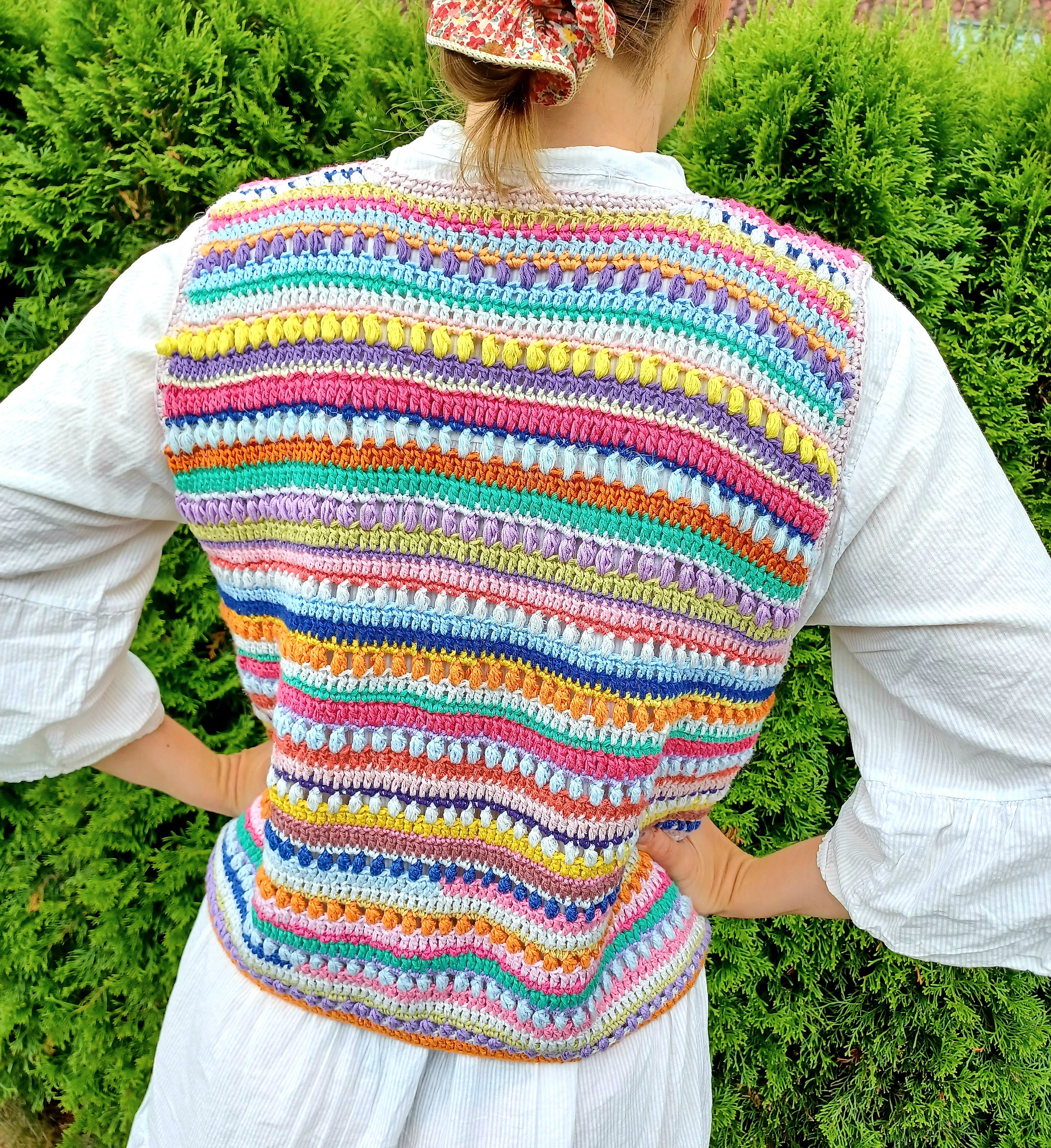 Frye Stripe Crochet Stitch Vest – Daily Thread