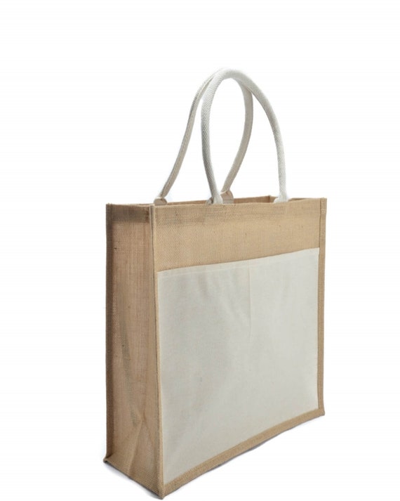 Personalized Natural Jute Burlap Tote Bag Lunch Bag Party Etsy