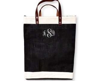 Personalized Leather Handled Jute Shopping Tote Bag, Handcrafted Tote Bags, 100% Natural Jute Gift Bags With Leather Handles Black Jute Bag