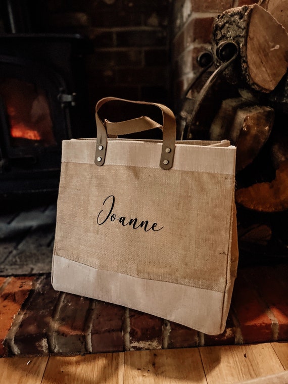 Custom printed jute shopping bags hotsell