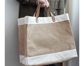 Kleine jute draagtassen op maat gemaakt voor perfectie, 100% natuurlijke jute cadeautassen voor verjaardagsfeestjes, huwelijkscadeautassen, initialen draagtassen