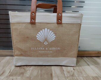 Jutetas bruidsmeisje, gepersonaliseerde print handgemaakte cadeau jutetas, cadeau verjaardagsfeestje, kerstcadeau, welkomstcadeau, trouwbedankjes jute tas