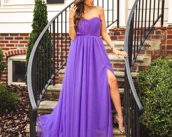 RENTAL DRESS - The Victoria (Size XS-Medium), Pageant Dress, Photography Dress, Corset Back, Purple