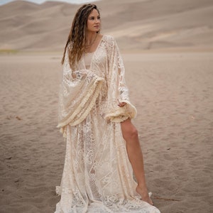 RENTAL DRESS - The Luna (Size Small - XL), Lace Dress, Bohemian, Photography Dress, Maternity, Photoshoot, Senior, Bridal Dress, Western