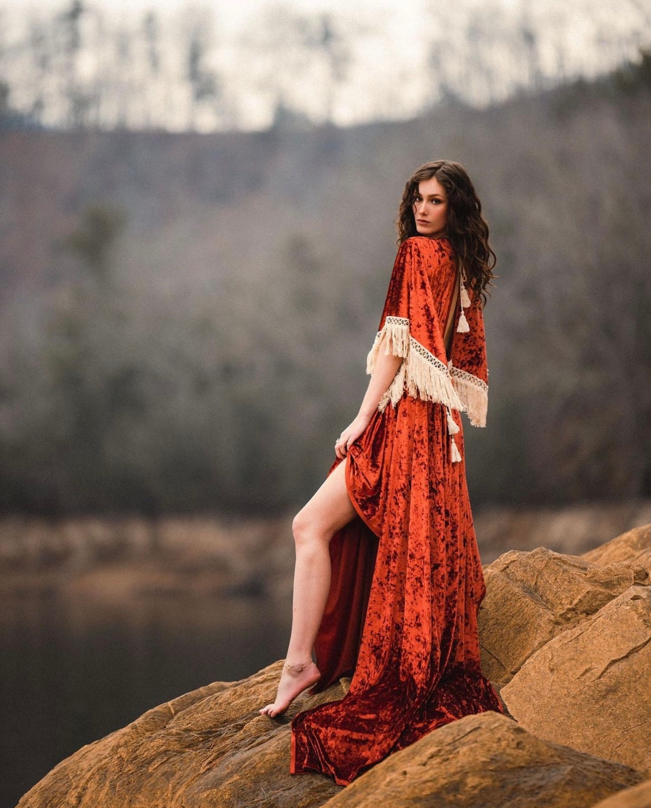 Velvet Dress Bohemian - Etsy