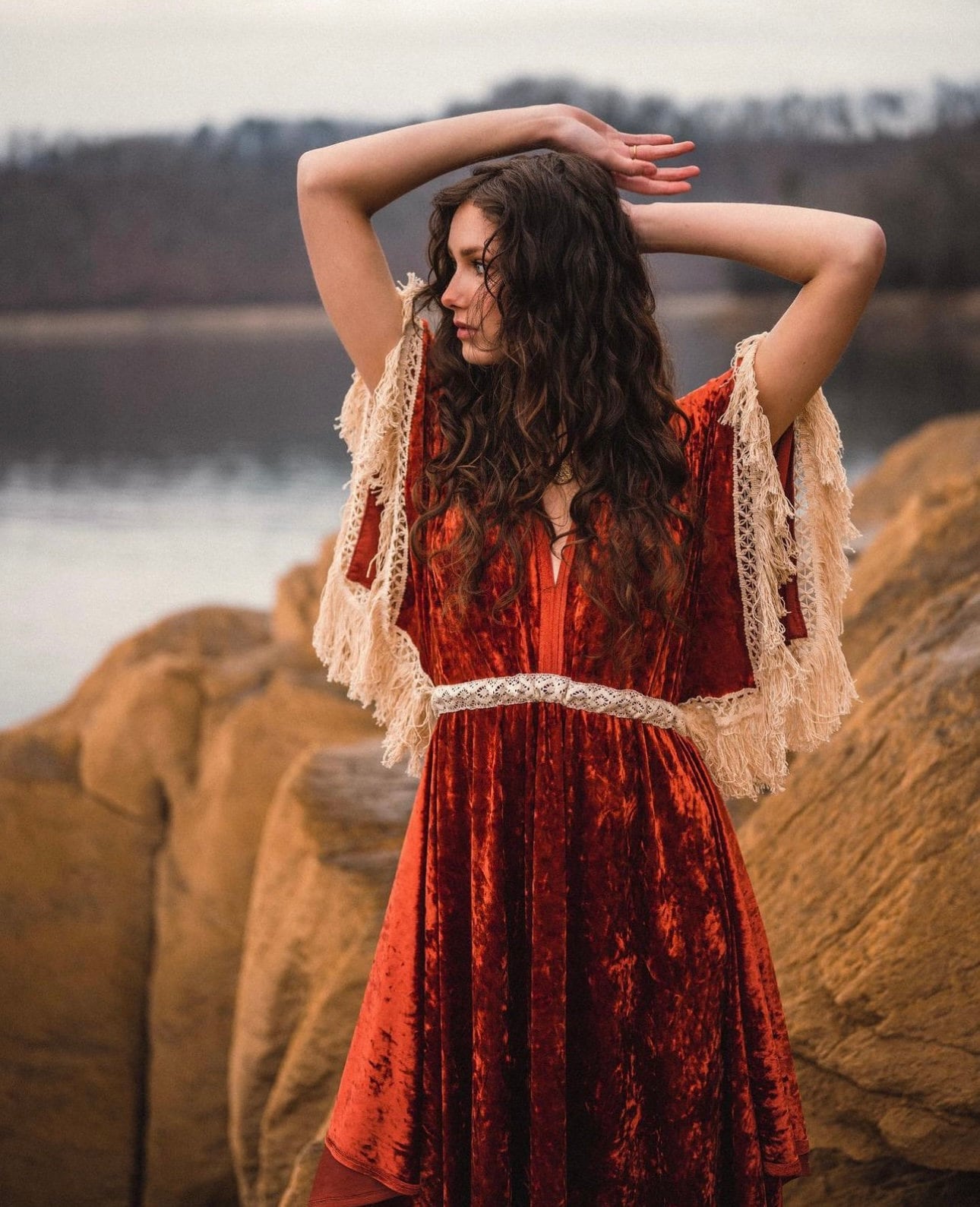 RENTAL DRESS - the Sahara (size 0 - 16), Velvet Dress