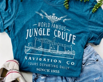 Disney Jungle Cruise Reglas de la selva Skipper Jokes Camiseta unisex