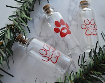 Pet Memorabilia Jars | Mini Jars | Glass Memory Jar | Pet Remembrance | Rainbow Bridge Gift |  Fur Keeper Jar