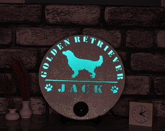 Custom LED Dog Lamp and Bluetooth Speaker in one, Personalized Pet Light, Pet Lover Gift, Pet Memorial Lamp,Gift for Pet Lover Dog Lover