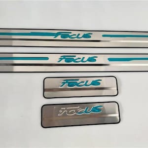 Tröskelskydd för instegspedal i rostfritt stål, klistermärke för Ford Focus 3 MK3 2012-2018