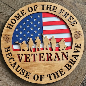 Veteran Plaque 3 layer ***DIGITAL FILE ONLY***