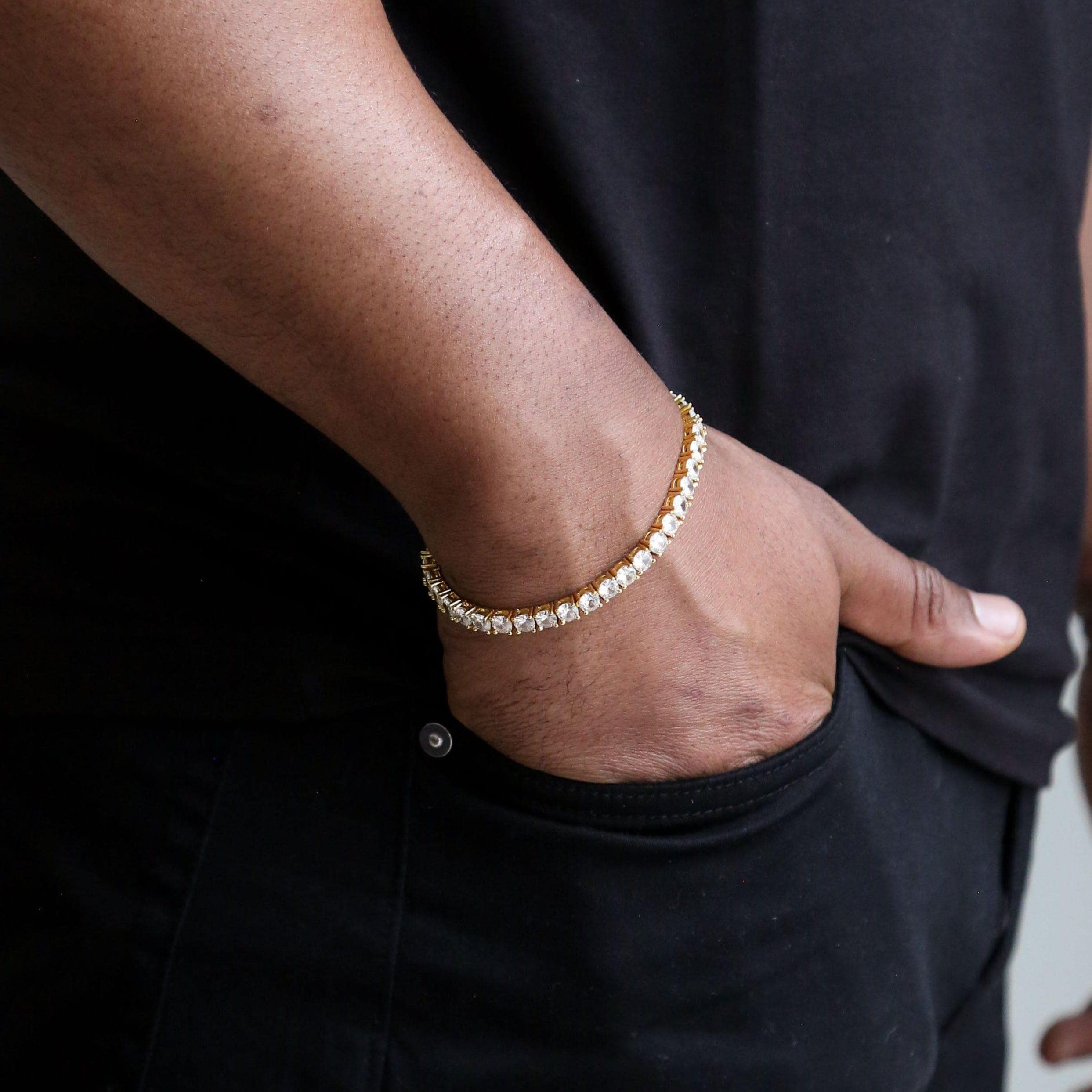 5mm Iced Out Diamond VVS Tennis Chain Bracelet | Men's Jewelry