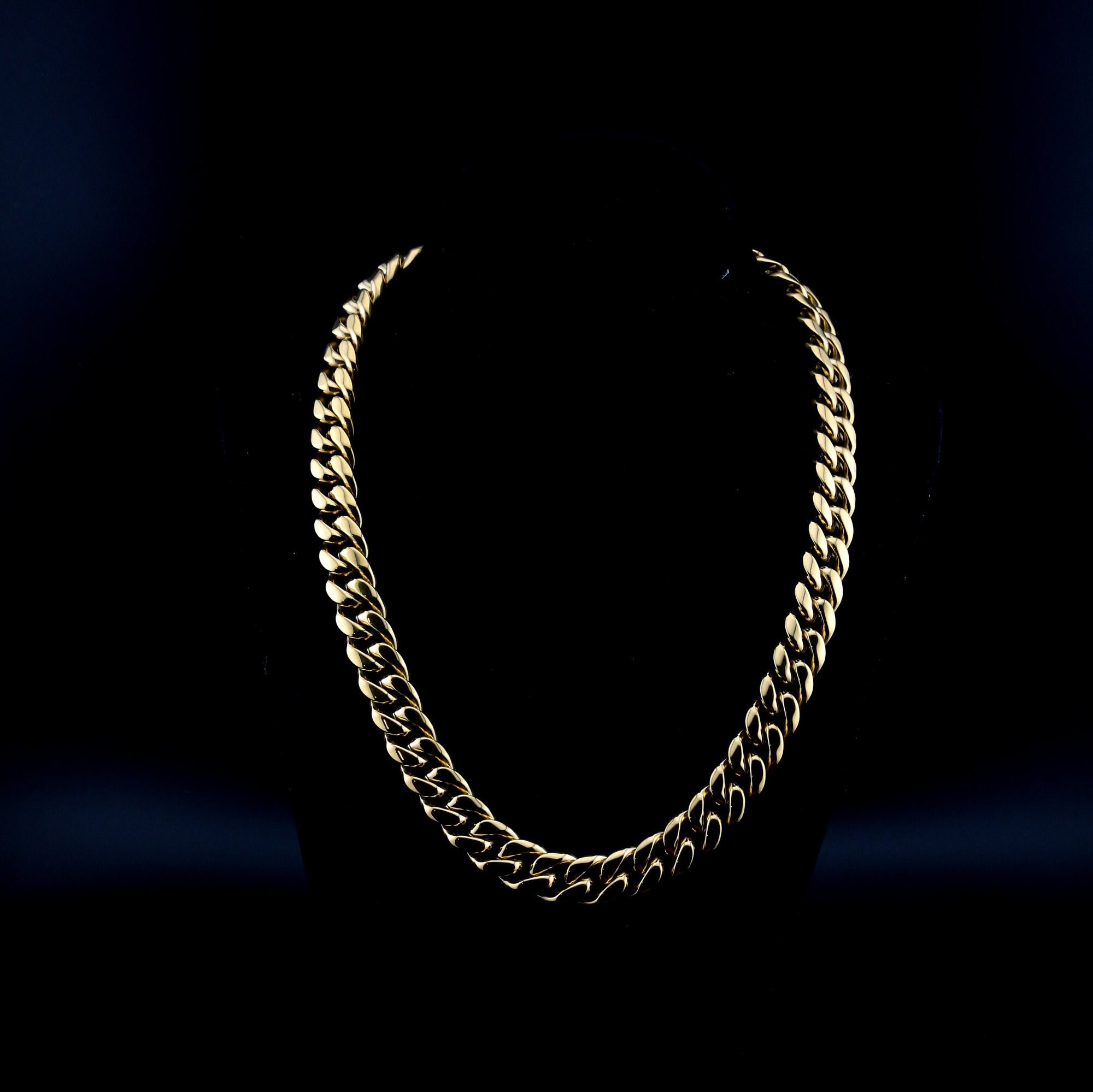 【60cm】【50cm】【10mm】【18K刻印あり】【Miami Cuban】 18K Gold Miami Cuban Link Chain 10mm – Dr.Moissy