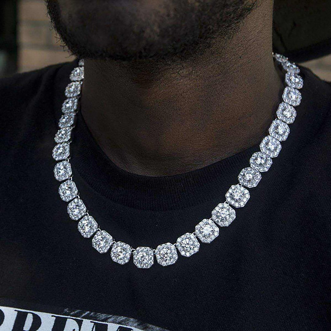 12mm Iced Out Diamond VVS Tennis Chain Men's Jewelry Diamond