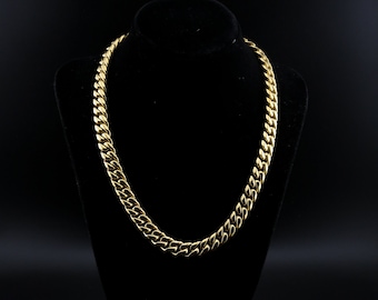 18K Gold Miami Cuban Link Chain | Men&#39;s Jewelry | Hip Hop Necklace | Iced Out Necklace | LIFETIME WARRANTY